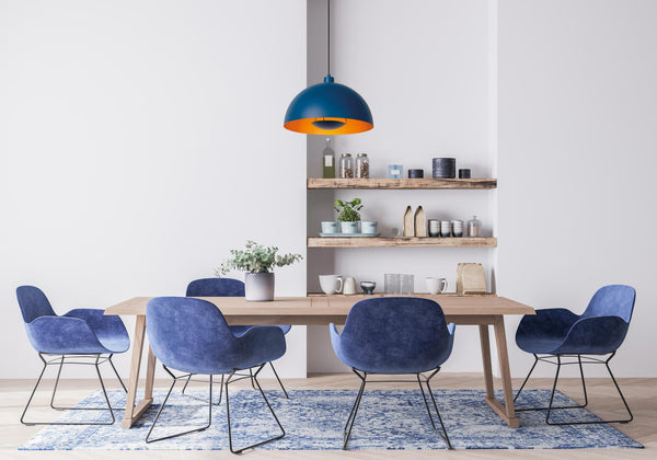 Lucide SIEMON hanglamp Ø 40 cm, E27, blauw