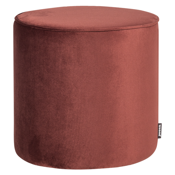 SARA POEF HOOG 46xO46 CM VELVET BORDEAUXROOD [fsc]