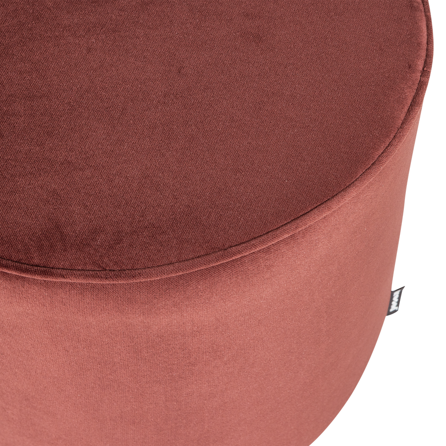 SARA POEF HOOG 46xO46 CM VELVET BORDEAUXROOD [fsc]