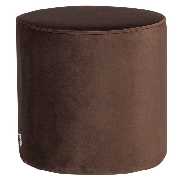 SARA POEF HOOG 46xO46 CM VELVET DONKERBRUIN [fsc]