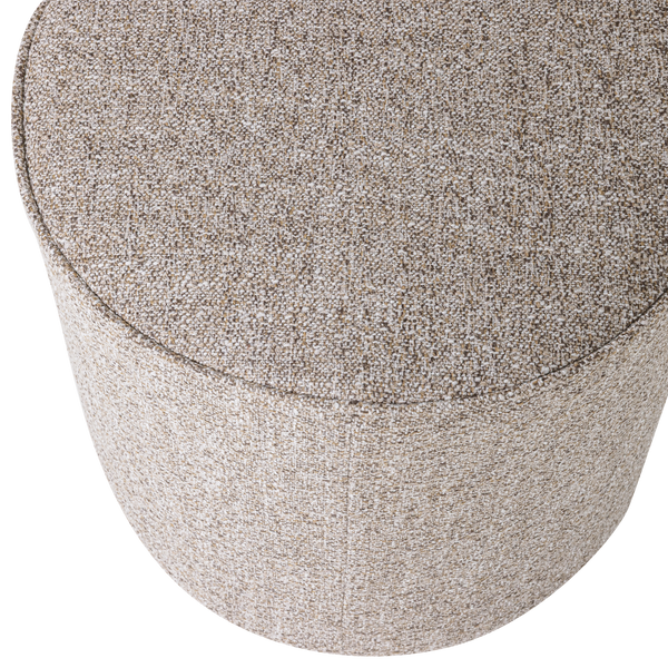 Sara poef hoog 46xo46 cm geweven stof naturel melange