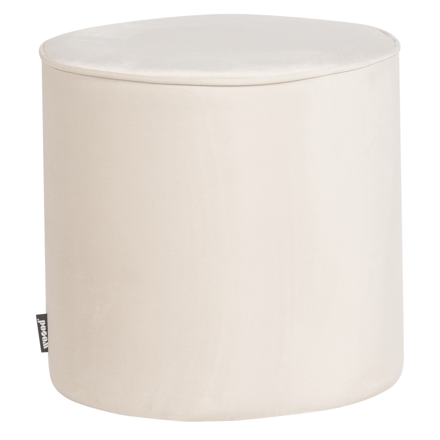 SARA POEF HOOG 46xO46 CM VELVET OFF WHITE [fsc]