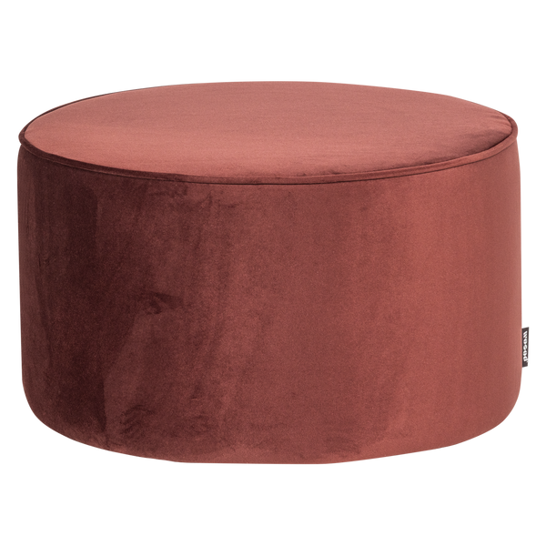 SARA POEF LAAG 36xO60 CM VELVET BORDEAUXROOD [fsc]