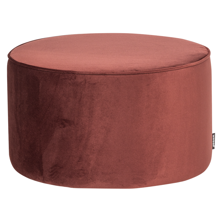 SARA POEF LAAG 36xO60 CM VELVET BORDEAUXROOD [fsc]