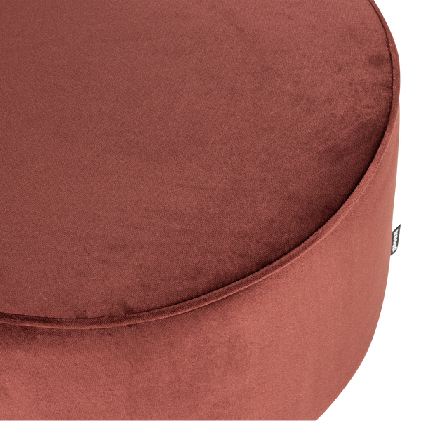 SARA POEF LAAG 36xO60 CM VELVET BORDEAUXROOD [fsc]
