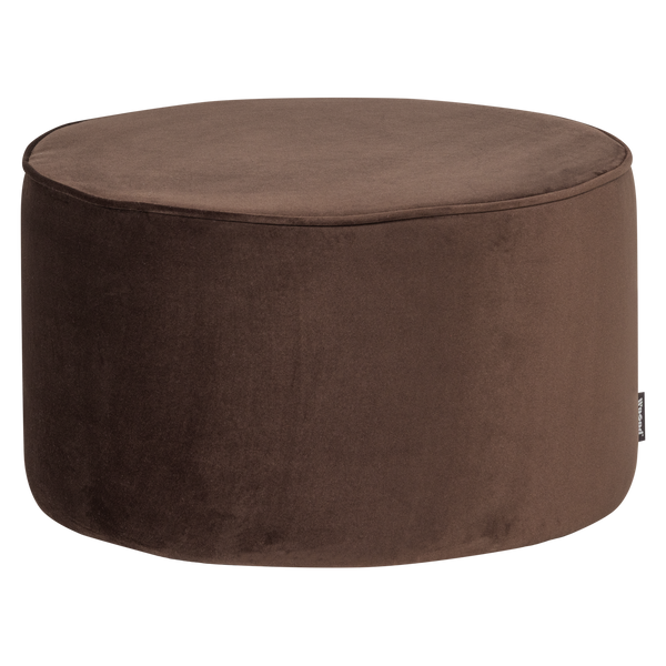 SARA POEF LAAG 36xO60 CM VELVET DONKERBRUIN [fsc]