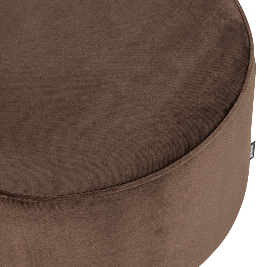 SARA POEF LAAG 36xO60 CM VELVET DONKERBRUIN [fsc]