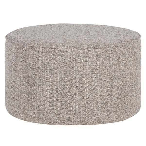 SARA POEF LAAG 36xO60 GEWEVEN STOF NATUREL MELANGE [fsc]