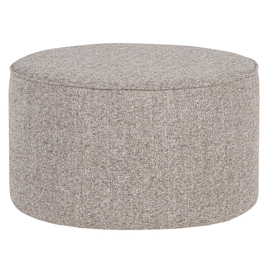SARA POEF LAAG 36xO60 GEWEVEN STOF NATUREL MELANGE [fsc]