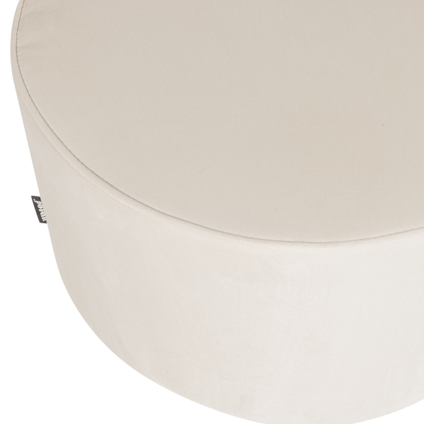 SARA POEF LAAG 36xO60 CM VELVET OFF WHITE [fsc]