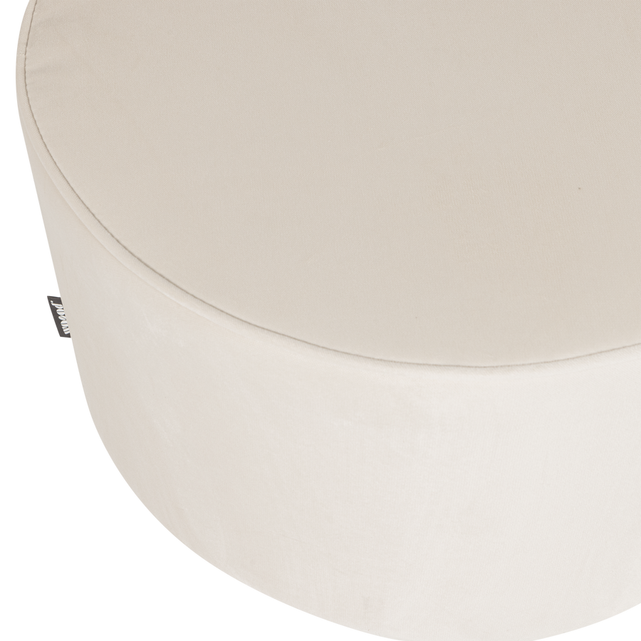 SARA POEF LAAG 36xO60 CM VELVET OFF WHITE [fsc]