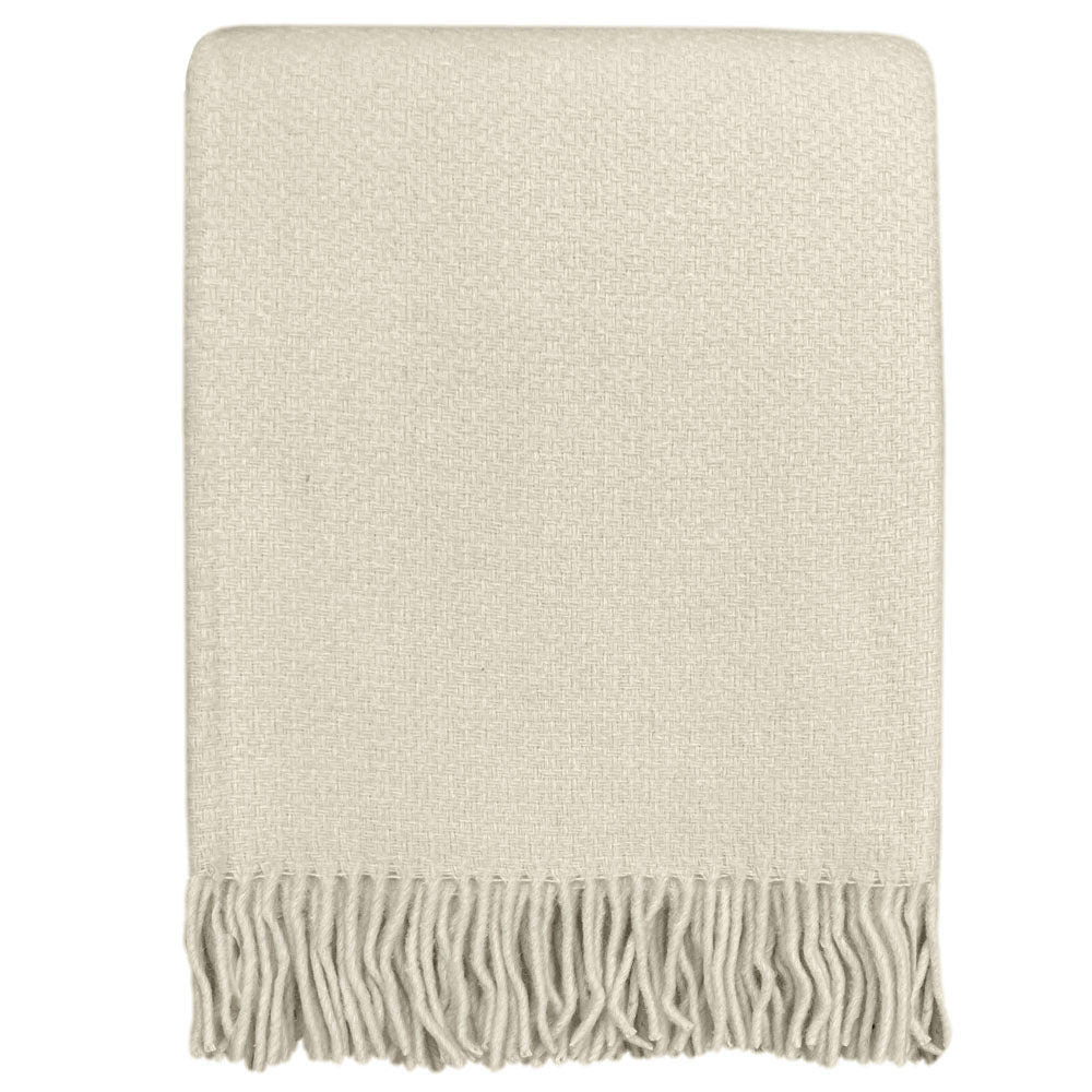 Malagoon plaid crèmewit - 130x170cm gerecyclede wol