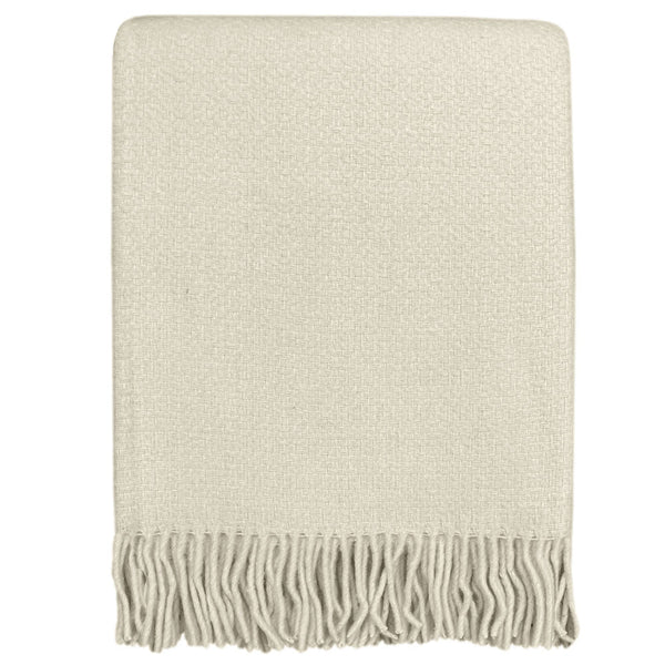 Malagoon plaid crèmewit - 130x170cm gerecyclede wol