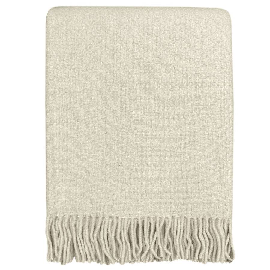 Malagoon plaid crèmewit - 130x170cm gerecyclede wol