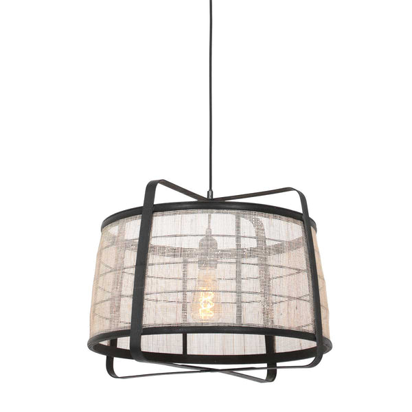 Hanglamp capos 3511zw zwart met jutte e27 fitting