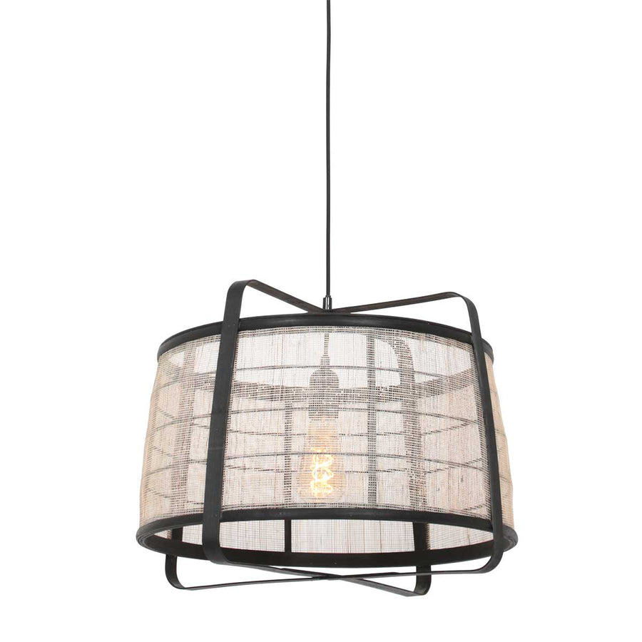Hanglamp capos 3511zw zwart met jutte e27 fitting