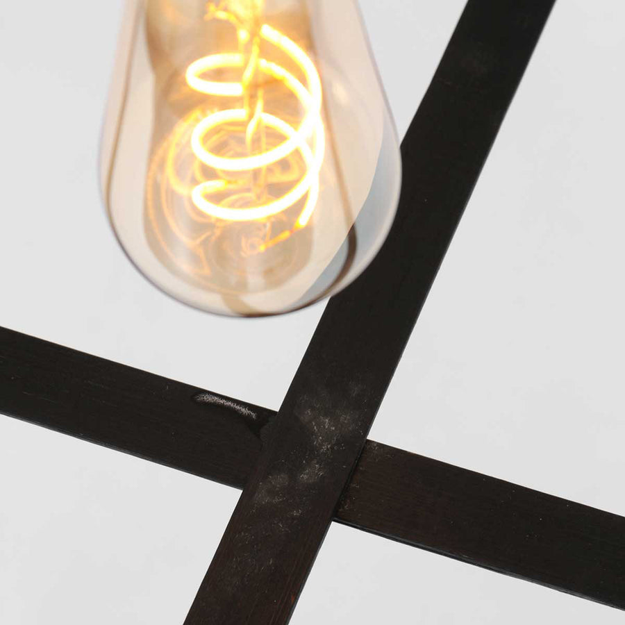 Hanglamp capos 3511zw zwart met jutte e27 fitting