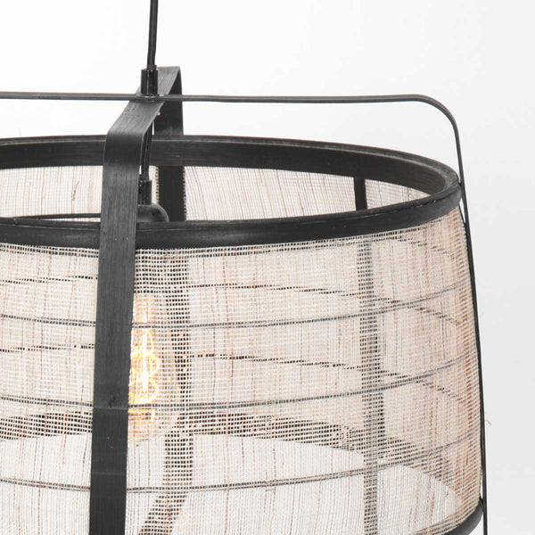 Hanglamp capos 3511zw zwart met jutte e27 fitting