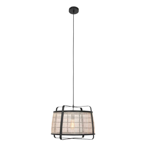 Hanglamp capos 3511zw zwart met jutte e27 fitting