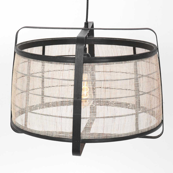 Hanglamp capos 3511zw zwart met jutte e27 fitting