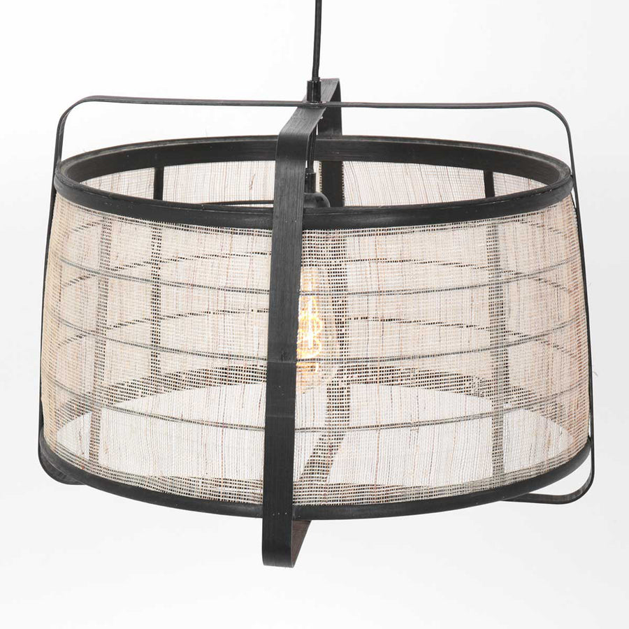 Hanglamp capos 3511zw zwart met jutte e27 fitting