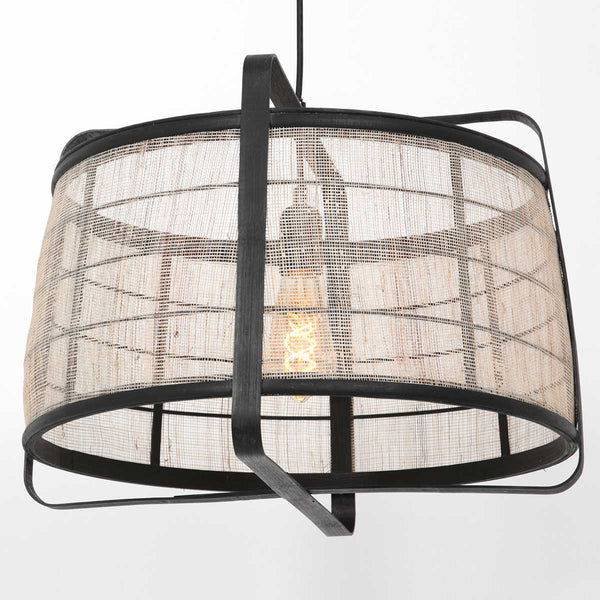 Hanglamp capos 3511zw zwart met jutte e27 fitting