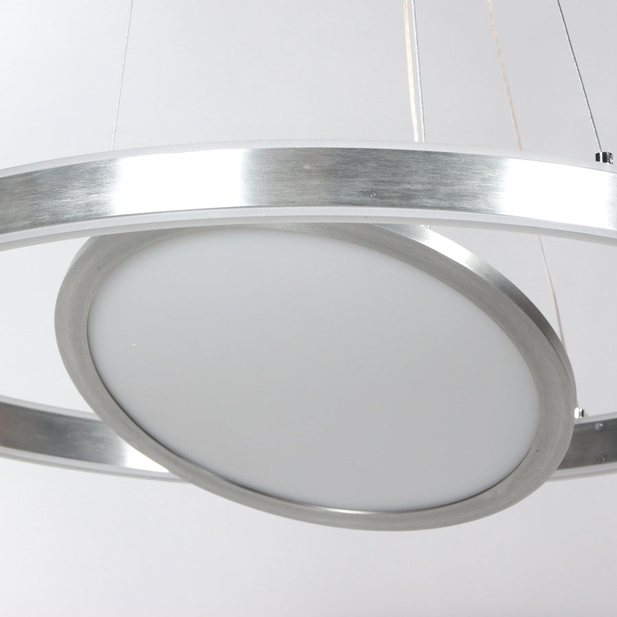 Hanglamp Ringlux 3514ST Staal 60cm met binnenplaat