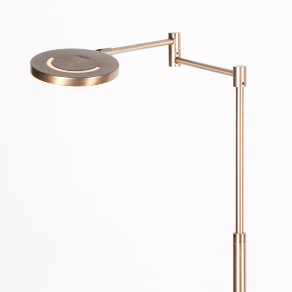 Vloerlamp Soleil accu 3515BR geborsteld brons met zwenkarm