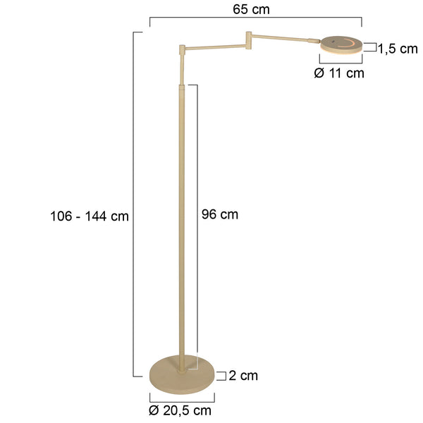 Soleil 3515CR vloerlamp – draadloze LED in zachte crèmetint