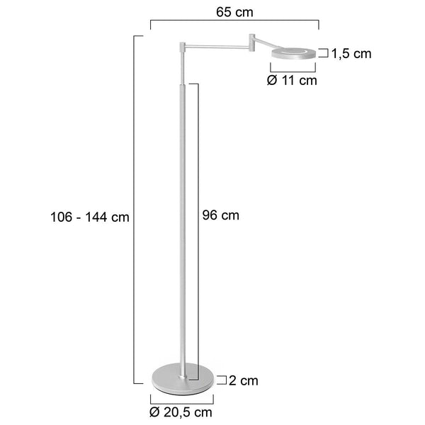 Vloerlamp Soleil 3515ST Staal