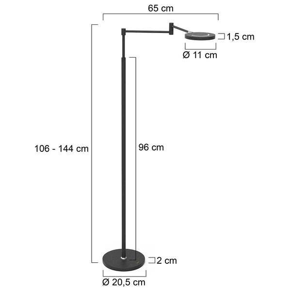 Vloerlamp Soleil 3515ZW Zwart