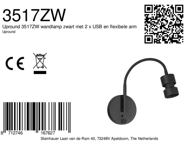 Wandl. 1-l. GU10 + USB-A *M*