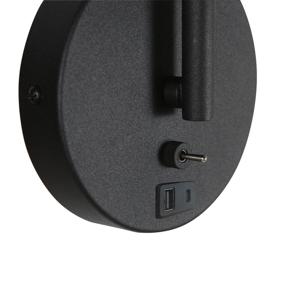 Wandl. 1-l. GU10 + USB-A *M*