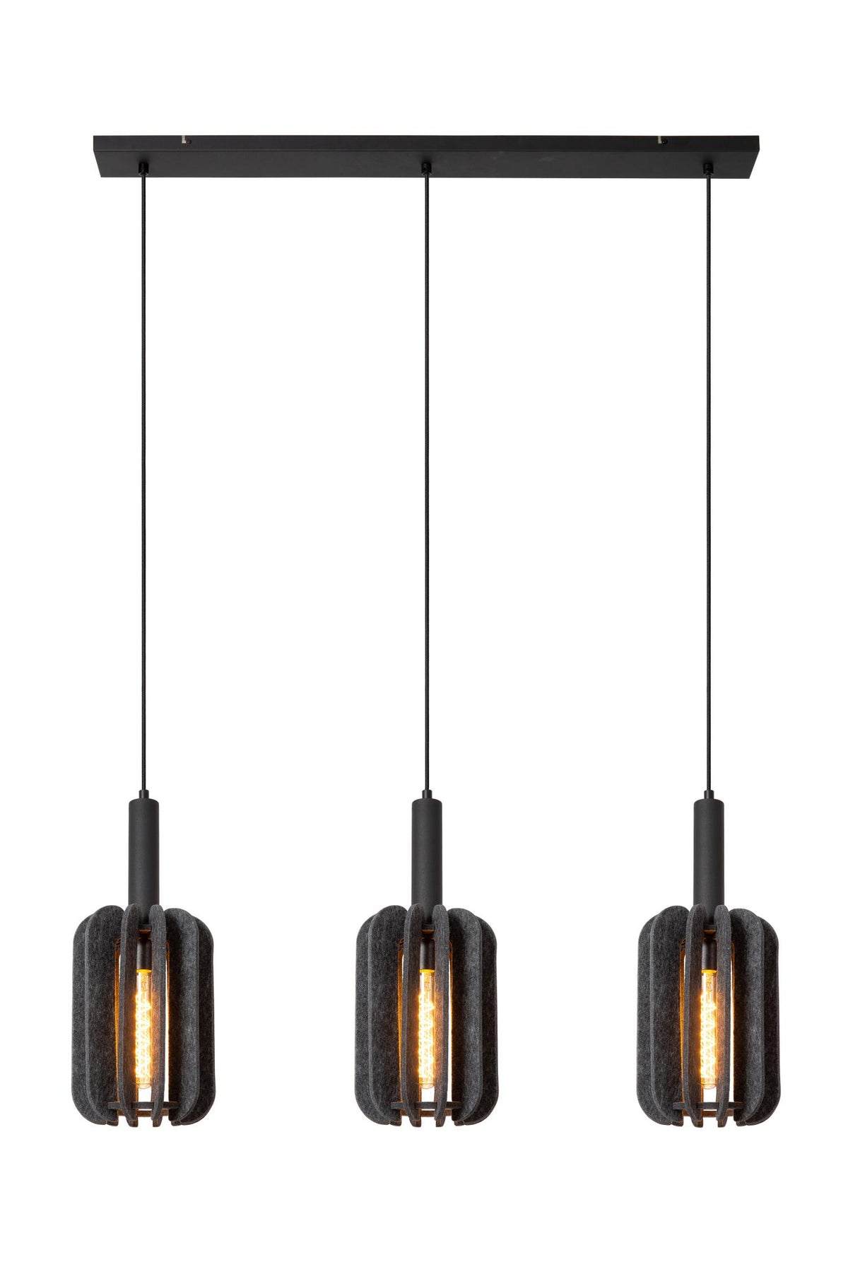 Lucide RAFAL hanglamp 3 × E27, grijs