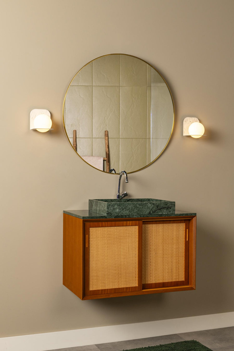 Lucide DAVY wandlamp voor de badkamer G9, IP44, grijs