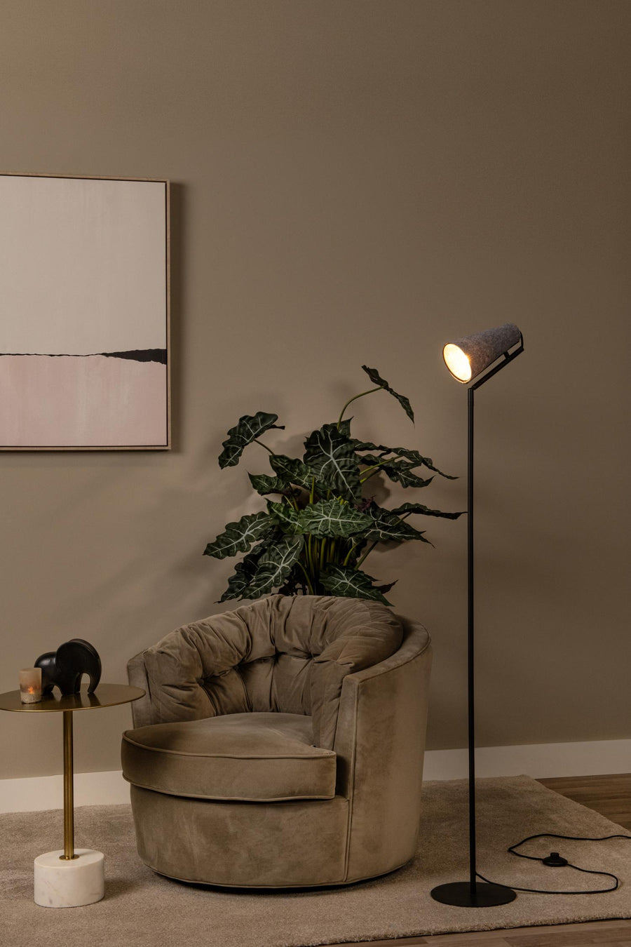 Lucide BENSEN vloerlamp E14, grijs
