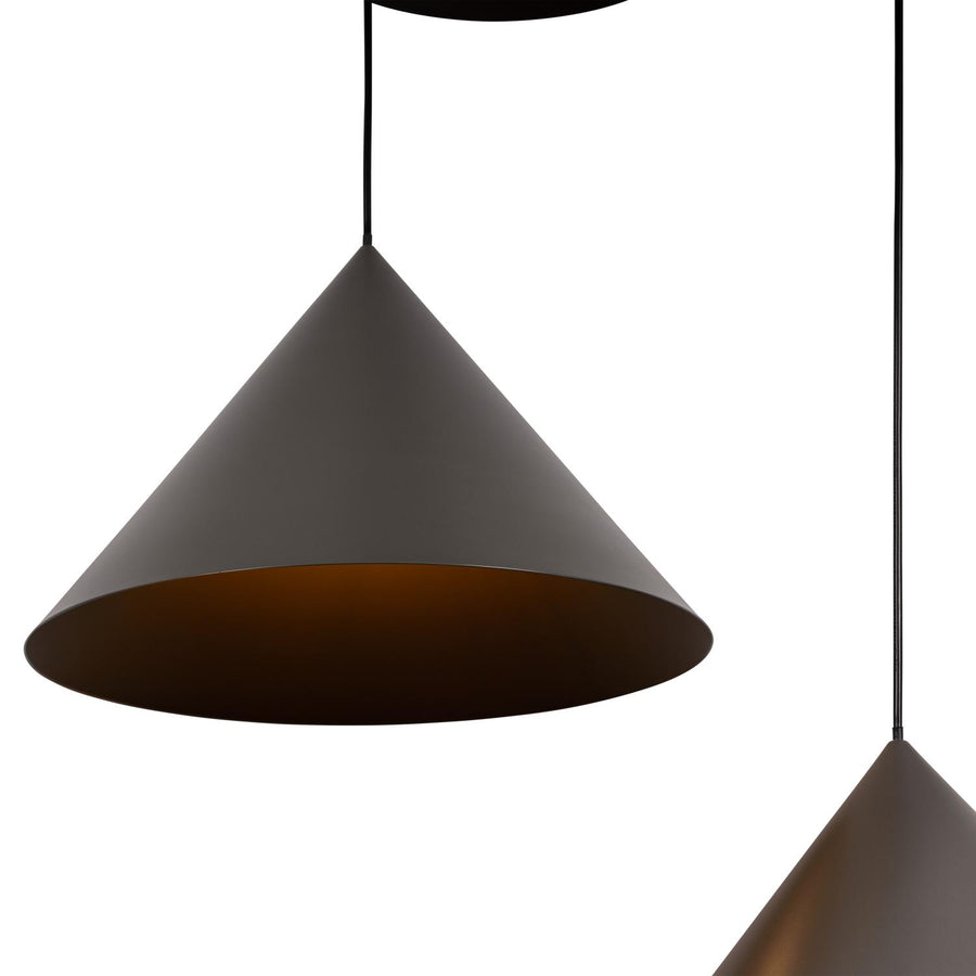 Lucide SPITZE hanglamp Ø 68 cm, 3 × E27, grijs