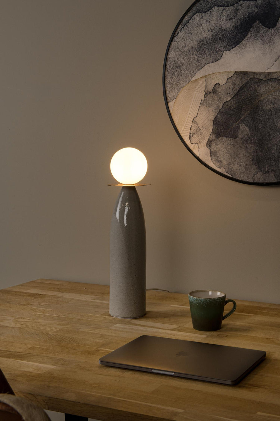Lucide FIGARO tafellamp Ø 12 cm, G9, grijs