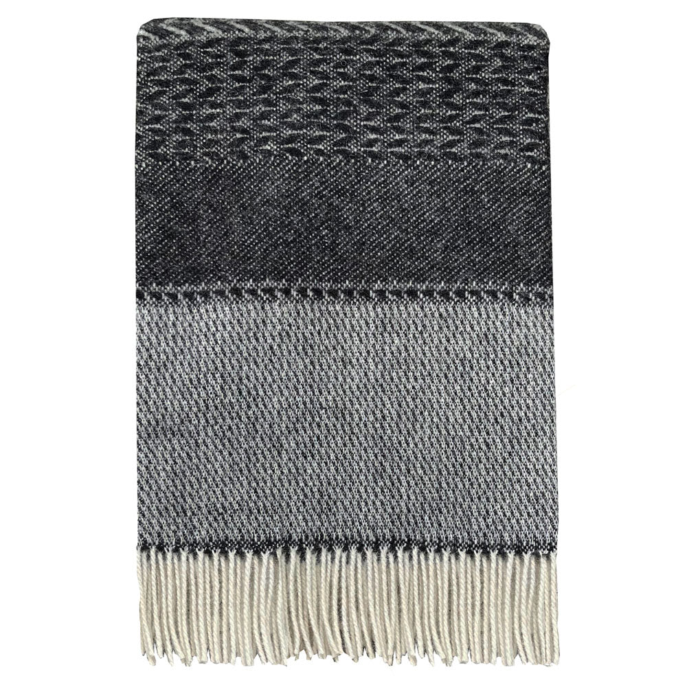 Malagoon plaid uptown - zwart - 140x200cm 100% wol