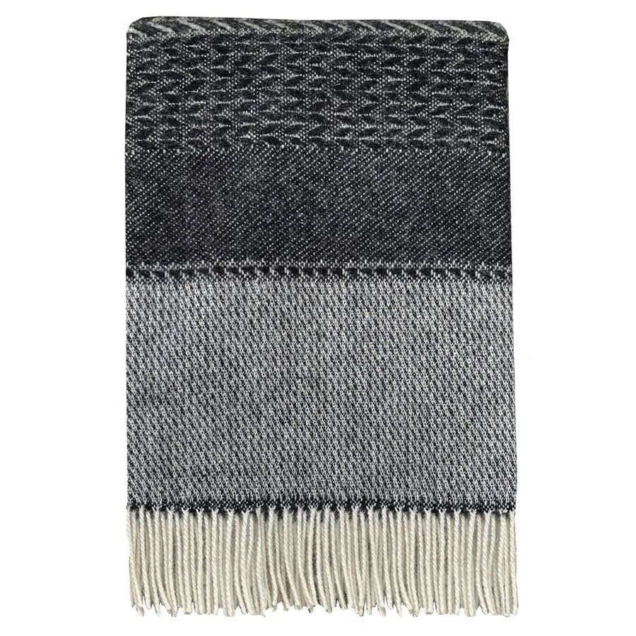 Malagoon plaid uptown - zwart - 140x200cm 100% wol