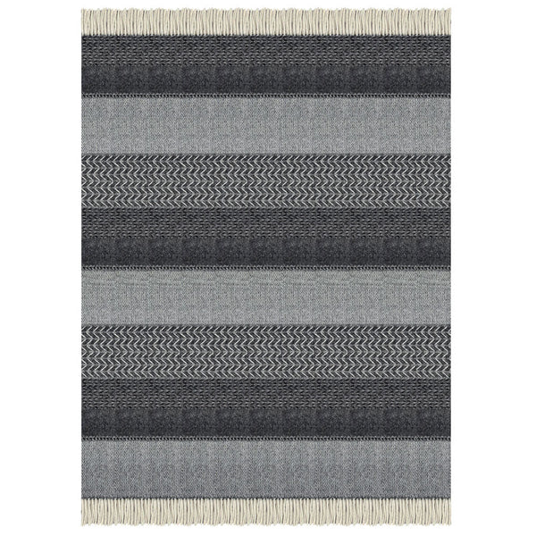 Malagoon plaid uptown - zwart - 140x200cm 100% wol