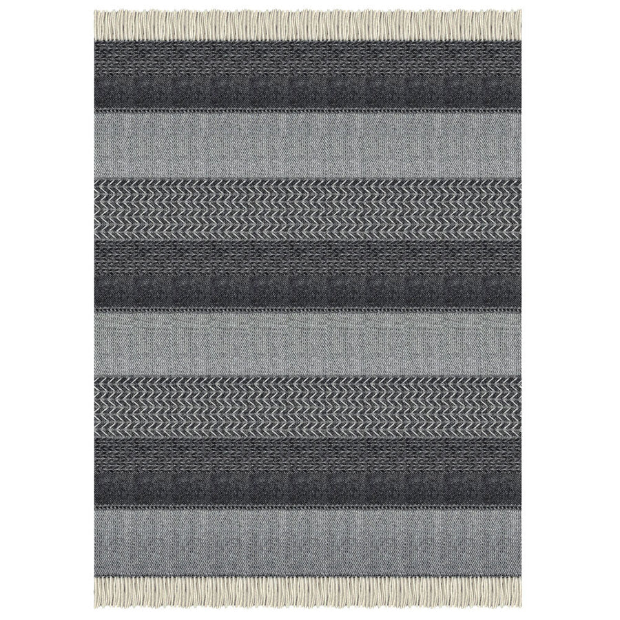 Malagoon plaid uptown - zwart - 140x200cm 100% wol