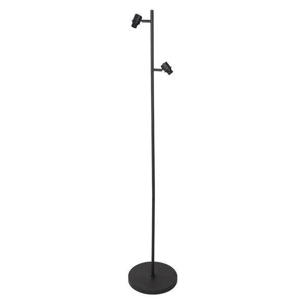 Vloerlamp bambus 3670zw zwart 2 lichts