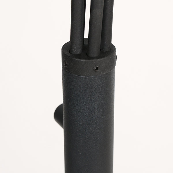 Vloerlamp bambus 3671zw zwart 5 lichts zonder kapjes