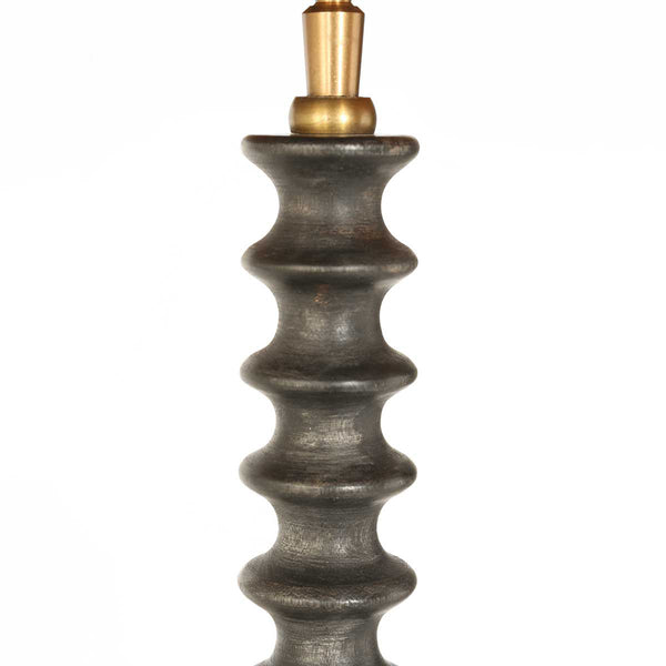 Lampenvoet bois 3677zw zwart bruin zonder lampenkap