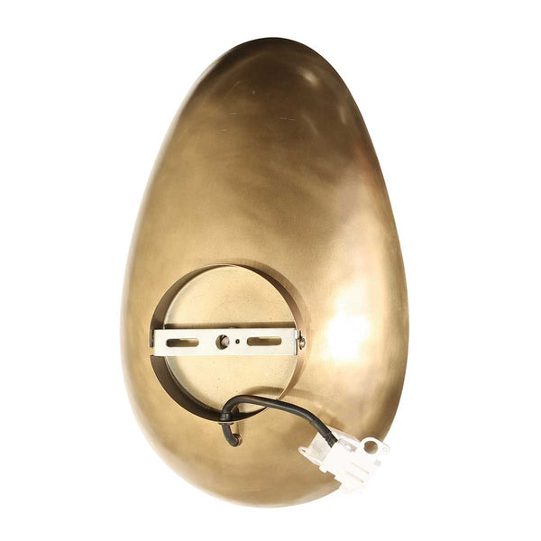 Bronskleurige wandlamp brassi ovaal 3680br met grote fitting