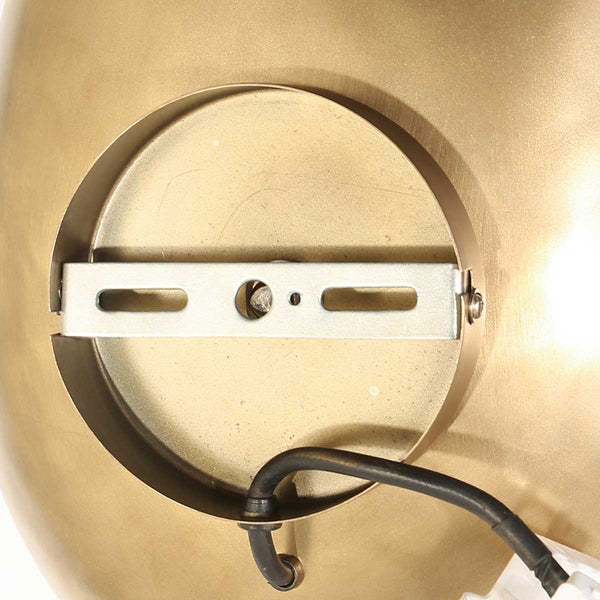 Bronskleurige wandlamp brassi ovaal 3680br met grote fitting