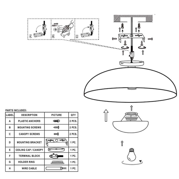 Bronskleurige plafondlamp Brassi Ø42cm 3681BR met grote fitting