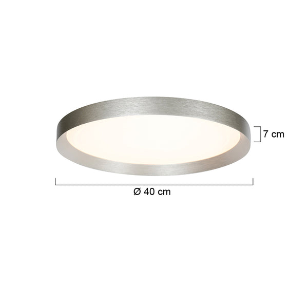 Plafondlamp flady 3685st stalen led lamp ø40 cm met uplight