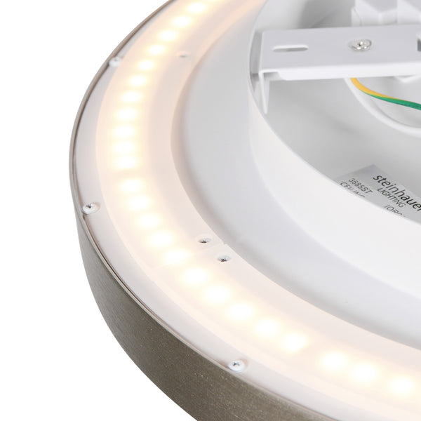 Plafondlamp flady 3685st stalen led lamp ø40 cm met uplight